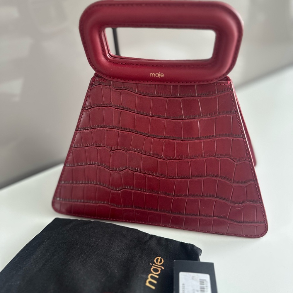 MAJE Pyramide Croc-embossed Handbag - New! - Picture 6 of 8